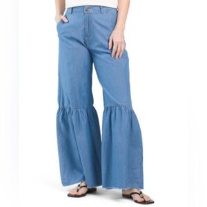 Womens‎ Wide Leg Bell Bottom Bloomer Pants Medium Bohemian Hippie Festival